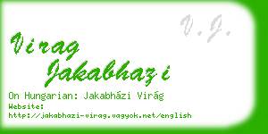 virag jakabhazi business card