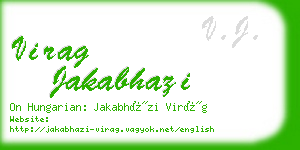 virag jakabhazi business card